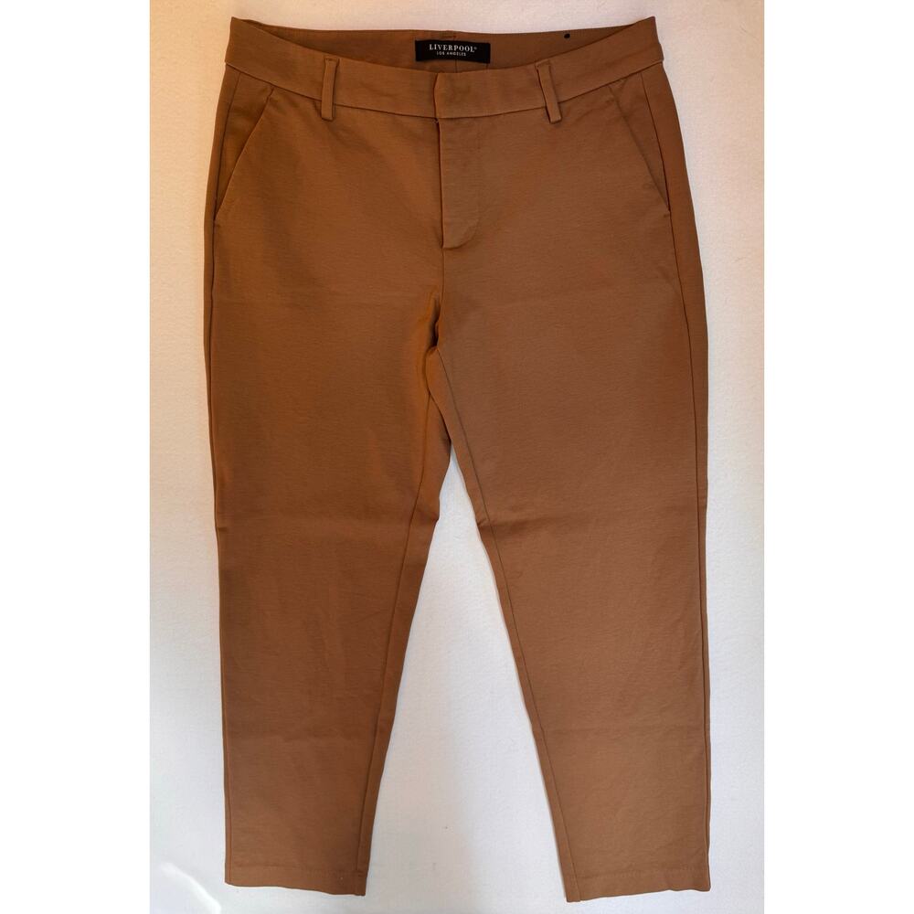 Women's Tan Ankle Pants - Picture 4 of 11